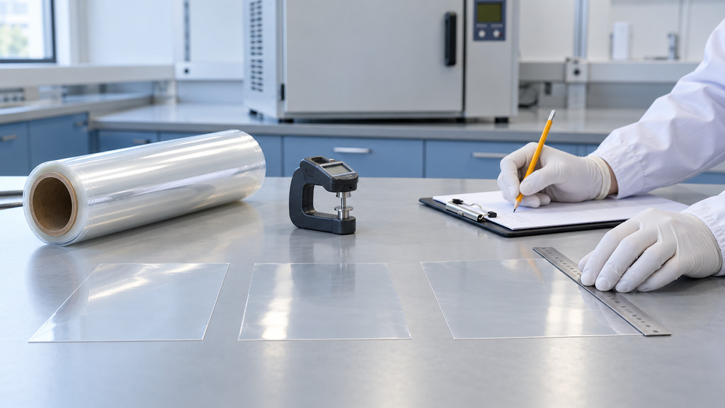 PET Polyester Film Sample Inspection For Packaging Heat Trials