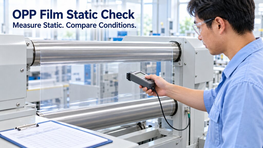 Static Field Measurement Near An OPP Packaging Film Web